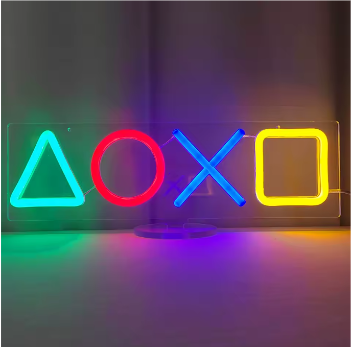 LED Neon Wandlamp – Gaming Nachtlamp USB Mood Light voor Slaapkamer & Game Room