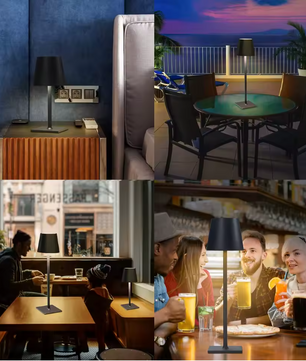 Draadloze LED Tafellamp – Oplaadbare Touchlamp Dimbaar voor Slaapkamer, Bar & Restaurant