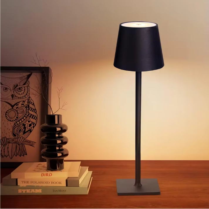 Draadloze LED Tafellamp – Oplaadbare Touchlamp Dimbaar voor Slaapkamer, Bar & Restaurant