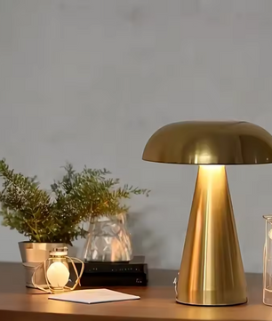 Retro Paddestoel Tafellamp – LED Bedlampje Oplaadbaar met Touch Dimbaar