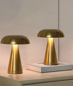 Retro Paddestoel Tafellamp – LED Bedlampje Oplaadbaar met Touch Dimbaar