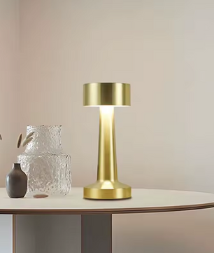 Retro Metalen Tafellamp – LED Nachtlamp Oplaadbaar met Touchbediening