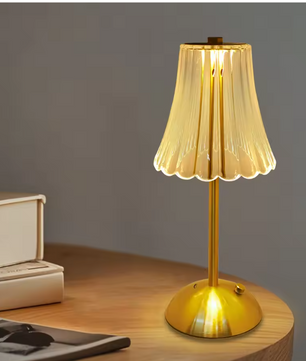 Kristallen LED Tafellamp – Oplaadbaar Boeklicht & Dimbaar Nachtlampje voor Sfeer en Decor