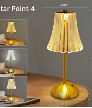 Kristallen LED Tafellamp – Oplaadbaar Boeklicht & Dimbaar Nachtlampje voor Sfeer en Decor