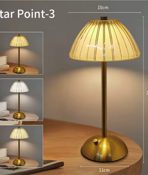 Kristallen LED Tafellamp – Oplaadbaar Boeklicht & Dimbaar Nachtlampje voor Sfeer en Decor