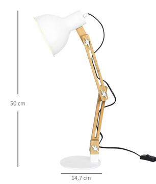 Verstelbare Bureaulamp met Klembasis – 40W Leeslamp & E27 Fitting