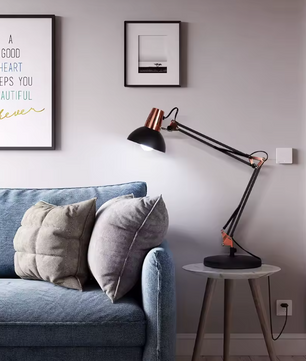Verstelbare Bureaulamp met Scharnierarm – Metalen Klemlamp & E27 Fitting