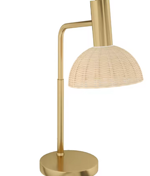 Tafellamp met Rotan Kap – 40W E14 Nachtlamp & LED Inclusief