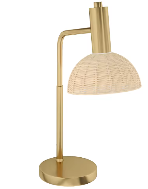 Tafellamp met Rotan Kap – 40W E14 Nachtlamp & LED Inclusief