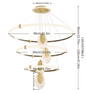 3-Lagen LED Kroonluchter – Moderne Plafondlamp met Acryl Waterdruppels & 3 Lichtkleuren