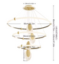3-Lagen LED Kroonluchter – Moderne Plafondlamp met Acryl Waterdruppels & 3 Lichtkleuren