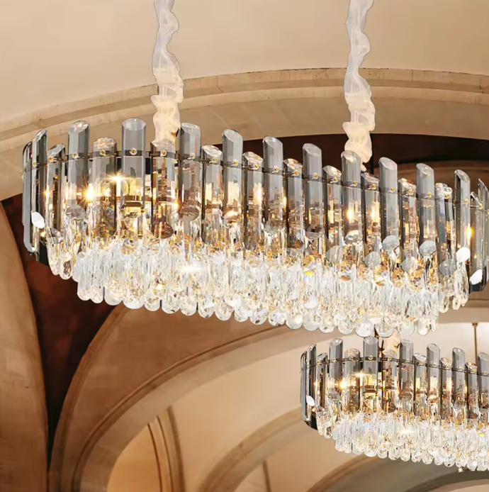 Luxe Kristallen LED Kroonluchter – Moderne Plafondlamp voor Woonkamer & Eetkamer