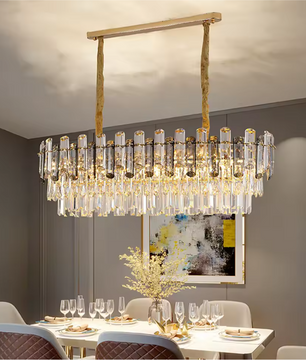 Luxe Kristallen LED Kroonluchter – Moderne Plafondlamp voor Woonkamer & Eetkamer