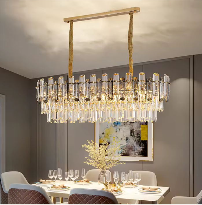 Luxe Kristallen LED Kroonluchter – Moderne Plafondlamp voor Woonkamer & Eetkamer