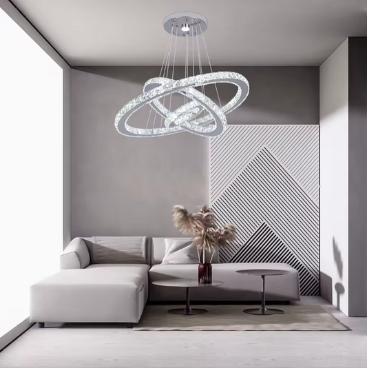 Luxe Kristallen LED Hanglamp – Moderne Kroonluchter met Afstandsbediening