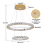 Luxe Kristallen LED Hanglamp – Moderne Kroonluchter met Afstandsbediening