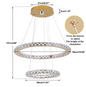 Luxe Kristallen LED Hanglamp – Moderne Kroonluchter met Afstandsbediening