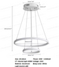 2-Ring Zwarte Hanglamp – Moderne LED Plafondlamp met Dubbele Ring