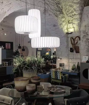 Moderne Japanse Wabi Sabi Kroonluchter – Zijde Hanglamp, Nordic Design