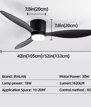 Minimalistische Plafondventilator met LED – Modern Scandinavisch Design