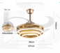 Nordic LED Plafondventilator – 42 cm Intrekbare Bladen & Afstandsbediening, Modern Design