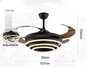 Nordic LED Plafondventilator – 42 cm Intrekbare Bladen & Afstandsbediening, Modern Design