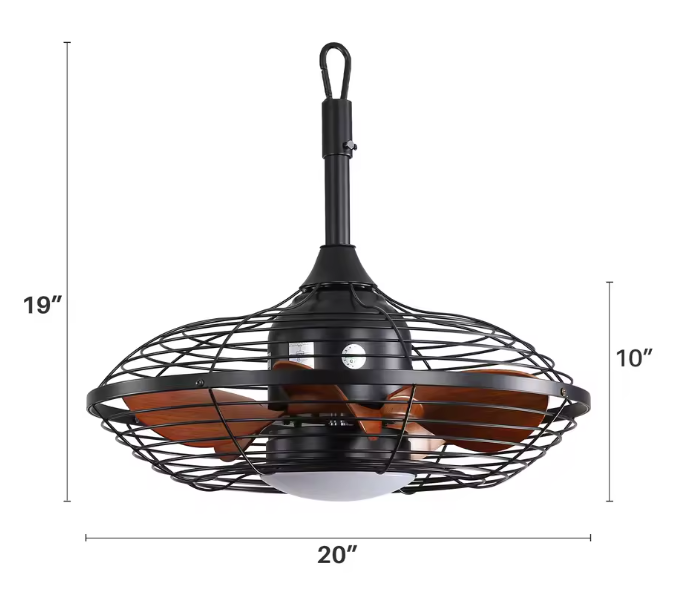 Moderne LED Plafondventilator – 50 cm Dimbaar Licht & 6 Snelheden met Afstandsbediening