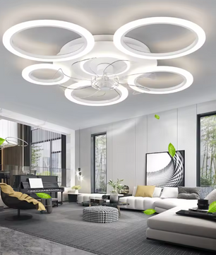 Moderne Plafondventilator met LED-Verlichting – Minimalistisch & Smart Control