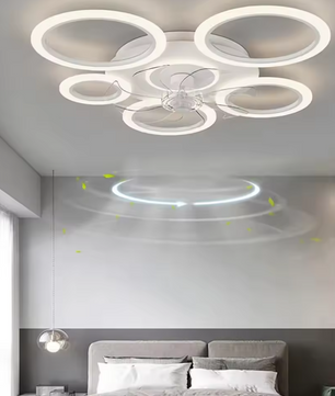 Moderne Plafondventilator met LED-Verlichting – Minimalistisch & Smart Control
