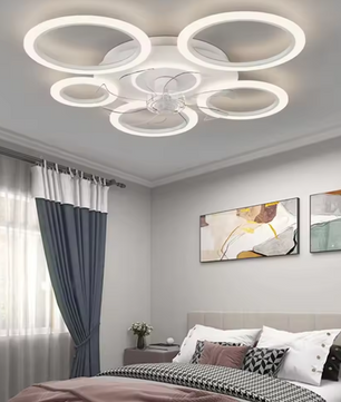 Moderne Plafondventilator met LED-Verlichting – Minimalistisch & Smart Control