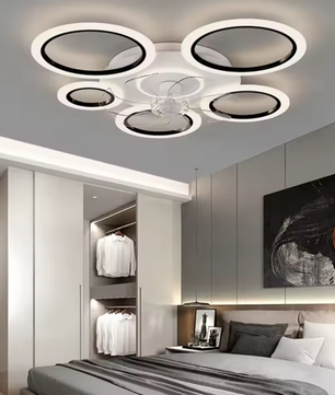 Moderne Plafondventilator met LED-Verlichting – Minimalistisch & Smart Control