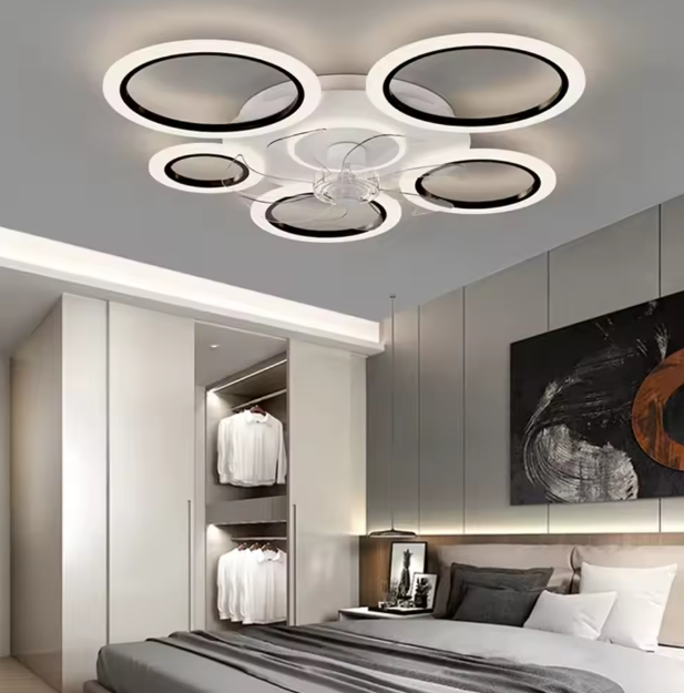 Moderne Plafondventilator met LED-Verlichting – Minimalistisch & Smart Control