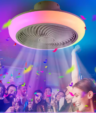 Bluetooth LED Plafondventilator met Muziek – 50W RGB & Dimbaar, 45 cm