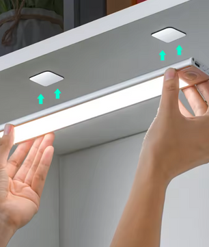 LED Nachtlampje met Bewegingssensor – USB-C Oplaadbaar & Draadloos Kastlampje (20/30/40/60 cm)