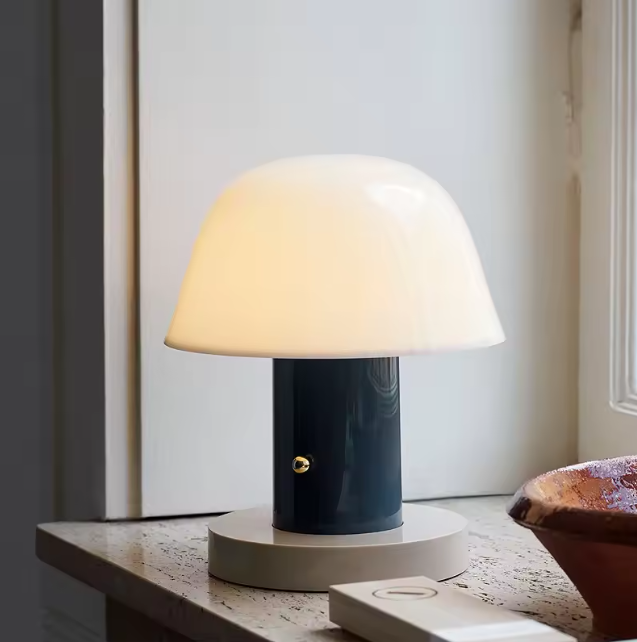 Paddestoel Tafellamp – USB Oplaadbaar Nachtlampje met Touchbediening & Warme LED Verlichting