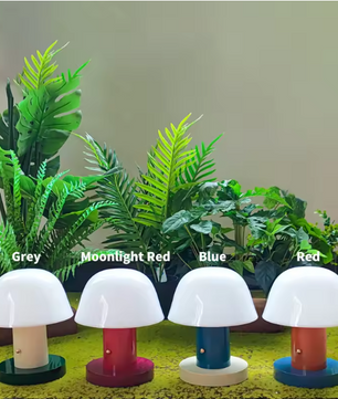 Paddestoel Tafellamp – USB Oplaadbaar Nachtlampje met Touchbediening & Warme LED Verlichting