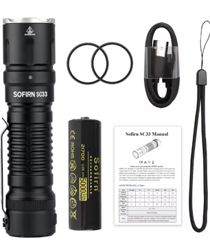 Krachtige LED Zaklamp – 5200 Lumen, USB-C Oplaadbaar & IP68 Waterdicht