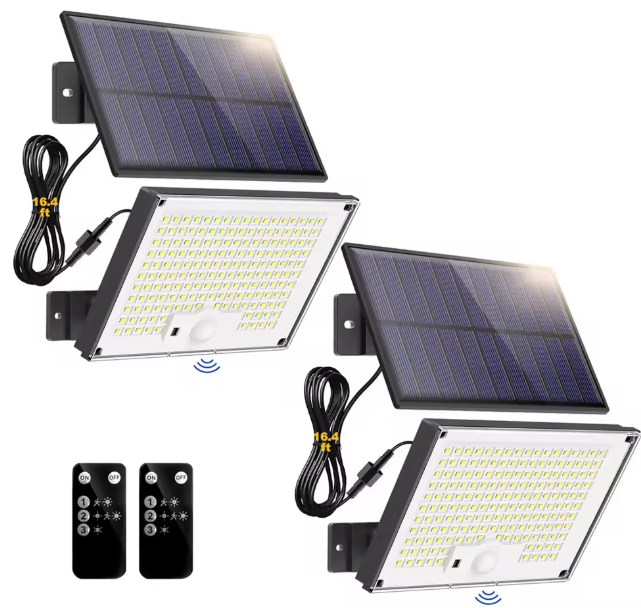 LED Buitenlamp op Zonne-energie – Bewegingssensor & 3 Verlichtingsmodi, Waterdicht IP65