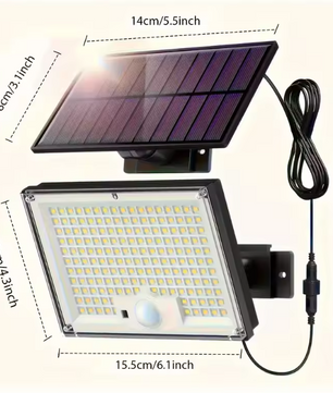 LED Buitenlamp op Zonne-energie – Bewegingssensor & 3 Verlichtingsmodi, Waterdicht IP65