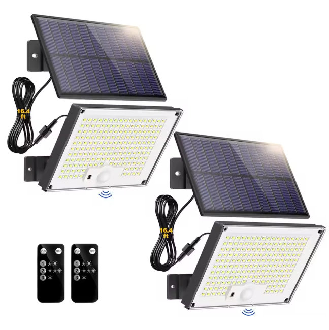 LED Buitenlamp op Zonne-energie – Bewegingssensor & 3 Verlichtingsmodi, Waterdicht IP65