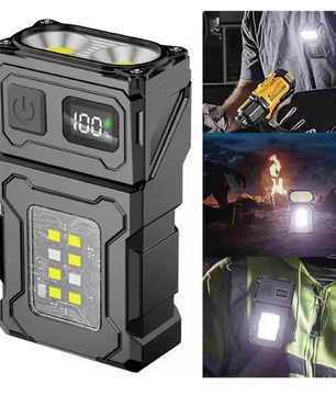 Mini USB Oplaadbare LED Zaklamp – Magnetisch, 180° Draaibaar & Multifunctioneel