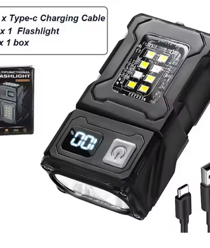 Mini USB Oplaadbare LED Zaklamp – Magnetisch, 180° Draaibaar & Multifunctioneel