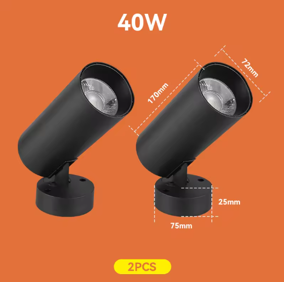 LED Opvouwbare Downlight Spot – 40W Plafondlamp, Aluminium, 220V