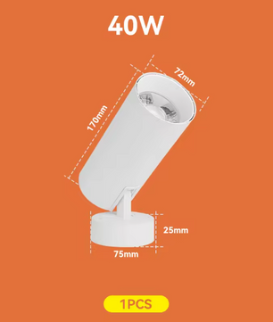 LED Opvouwbare Downlight Spot – 40W Plafondlamp, Aluminium, 220V