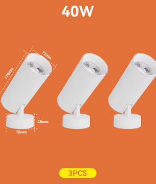 LED Opvouwbare Downlight Spot – 40W Plafondlamp, Aluminium, 220V