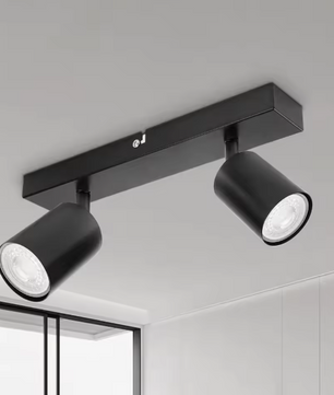 2-lichts GU10 Plafondspot – Moderne Opbouwlamp voor Woonkamer, Slaapkamer & Keuken