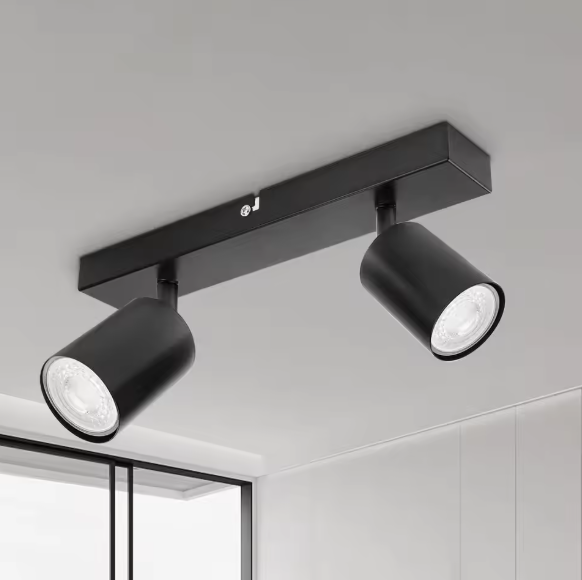 2-lichts GU10 Plafondspot – Moderne Opbouwlamp voor Woonkamer, Slaapkamer & Keuken