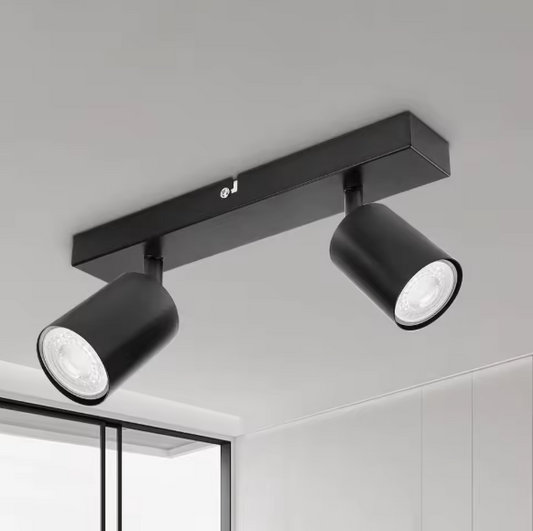 2-lichts GU10 Plafondspot – Moderne Opbouwlamp voor Woonkamer, Slaapkamer & Keuken