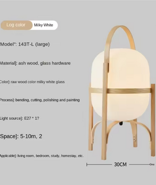 Art Deco Houten Vloerlamp – Moderne Staande Lamp voor Woonkamer & Slaapkamer