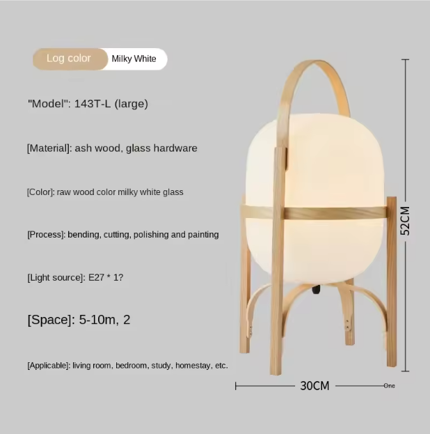 Art Deco Houten Vloerlamp – Moderne Staande Lamp voor Woonkamer & Slaapkamer